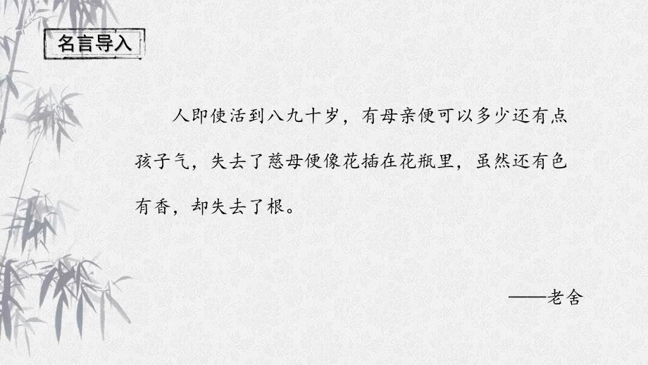 八年级语文上册同步备课精讲《回忆我的母亲》课件（统编版）_第3页