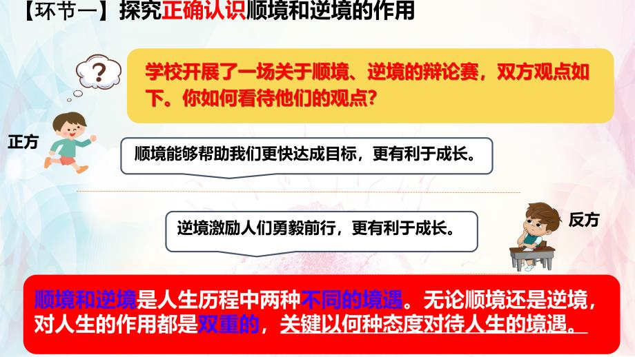 【政治】正确对待顺境和逆境课件-2024-2025学年统编版道德与法治七年级上册_第4页