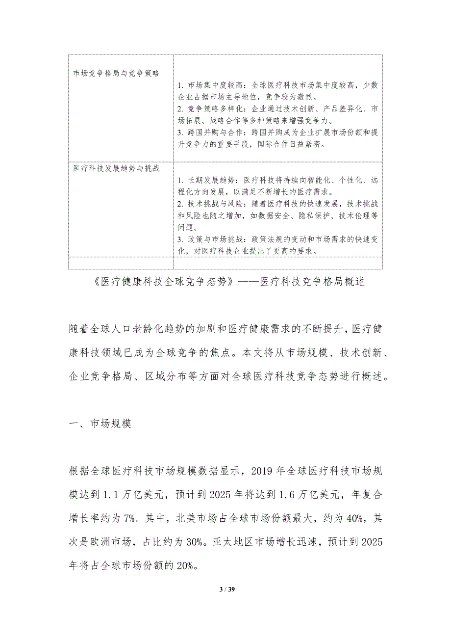 医疗健康科技全球竞争态势-洞察分析_第3页