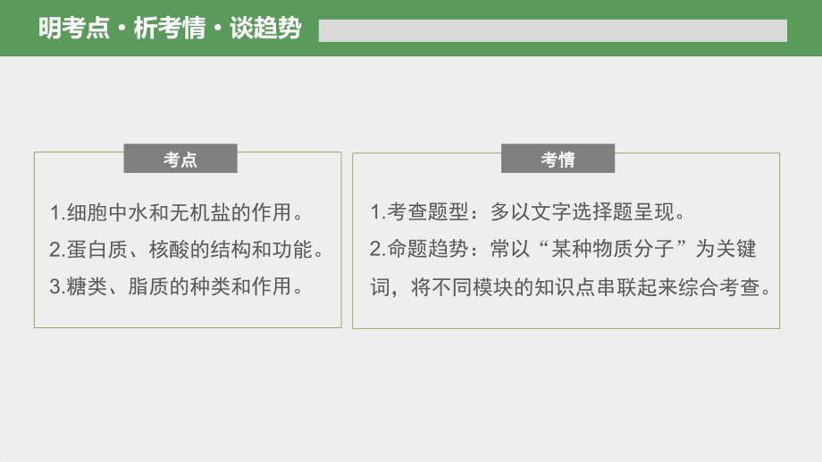 高中课件 细胞的分子组成、结构和物质运输_第2页