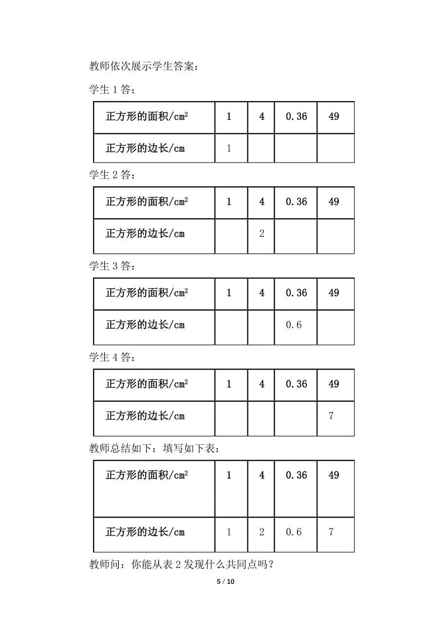 （初一数学教案）人教版初中七年级数学下册第6章实数6.1 平方根第1课时教学设计_第5页