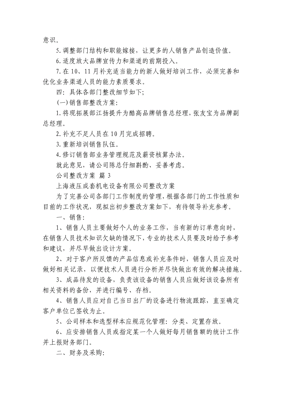 公司整改方案（18篇）_第3页