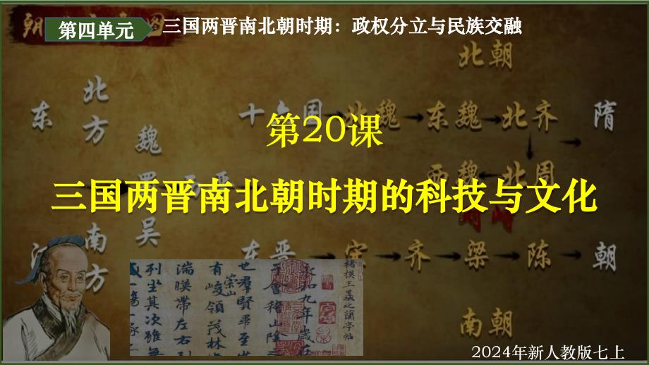 【历史】三国两晋南北朝时期的科技与文化（课件2） 2024-2025学年七年级历史上册（统编版2024）_第2页