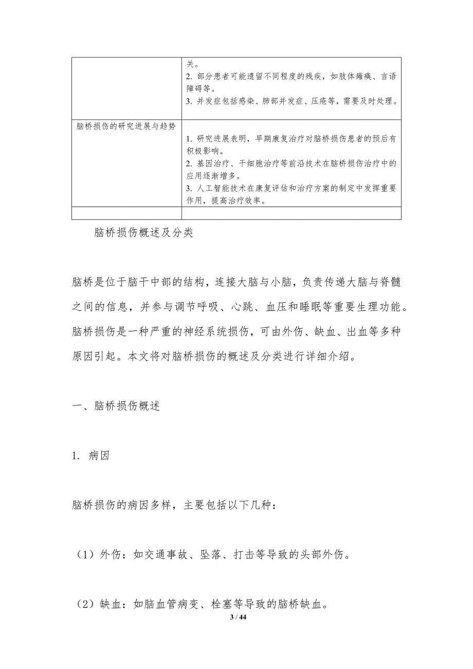 脑桥损伤康复策略-洞察分析_第3页