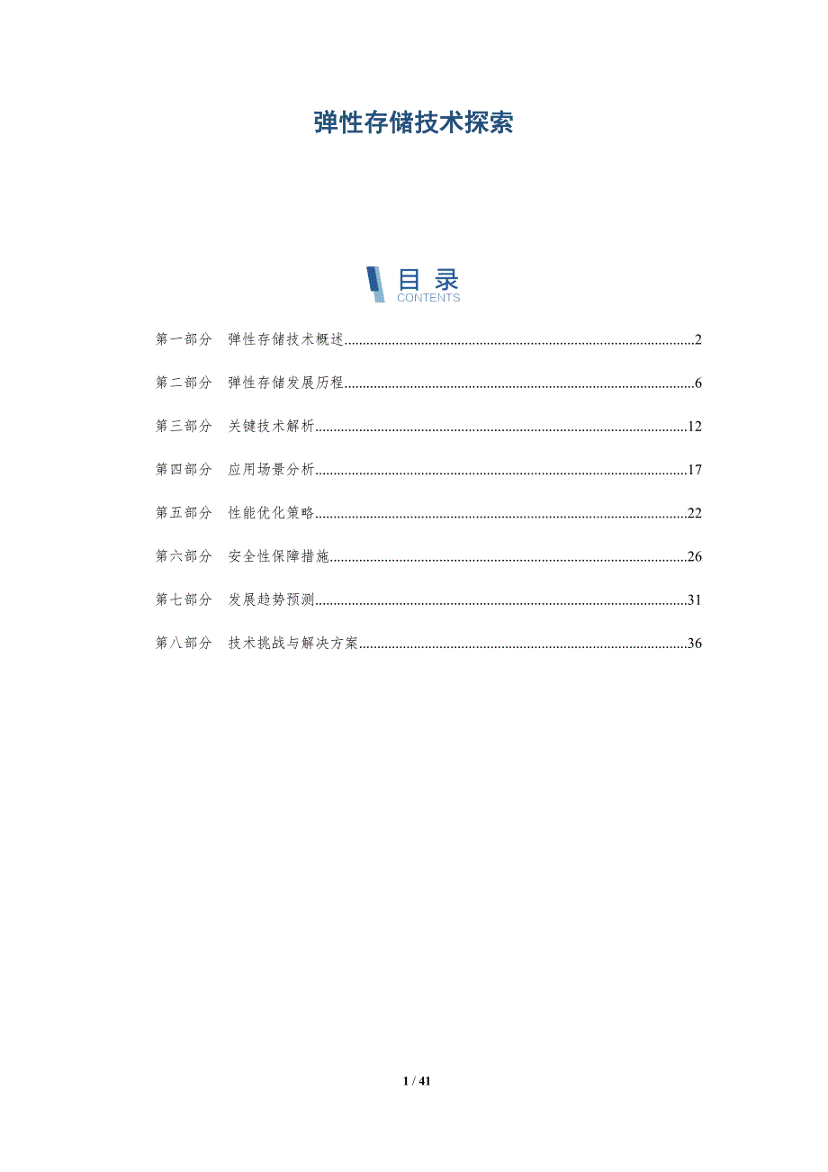 弹性存储技术探索-洞察分析_第1页