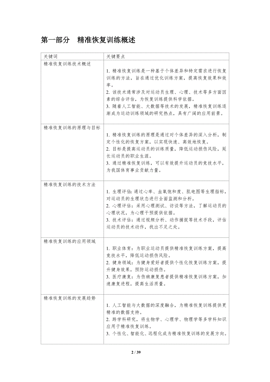 精准恢复训练技术探讨-洞察分析_第2页