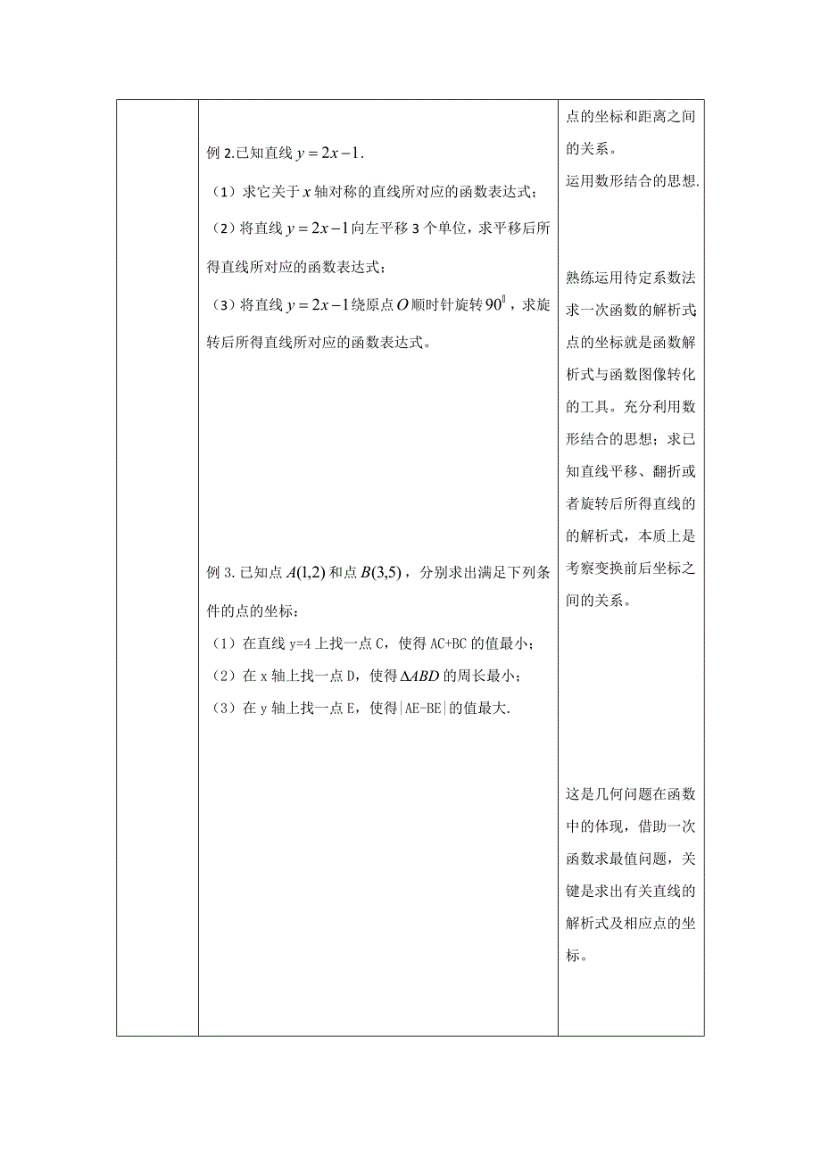 2024年人教版初中数学八年级下册 -一次函数复习(第二课时)-1教案_第2页