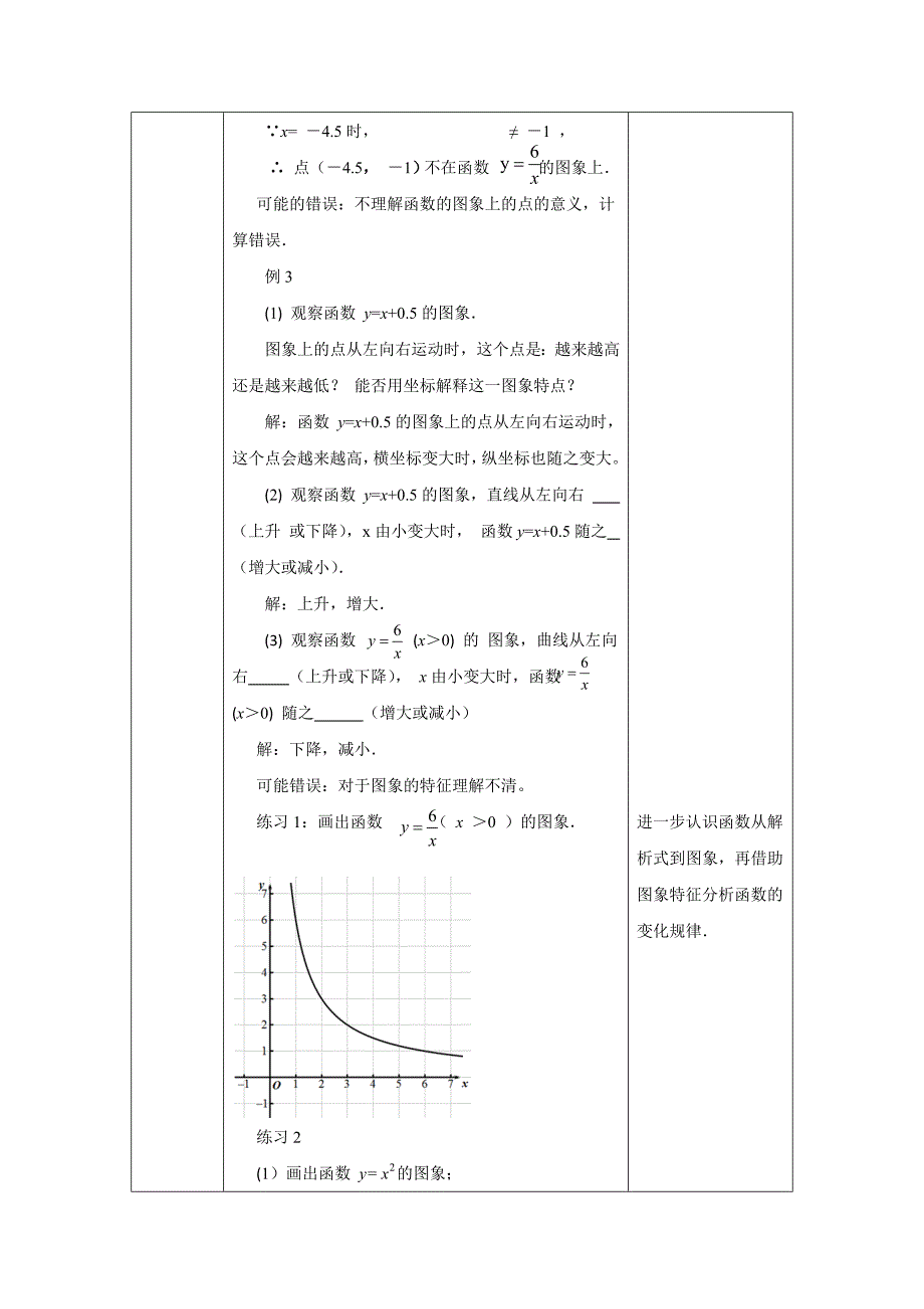 2024年人教版初中数学八年级下册-画函数的图象-1教案_第4页