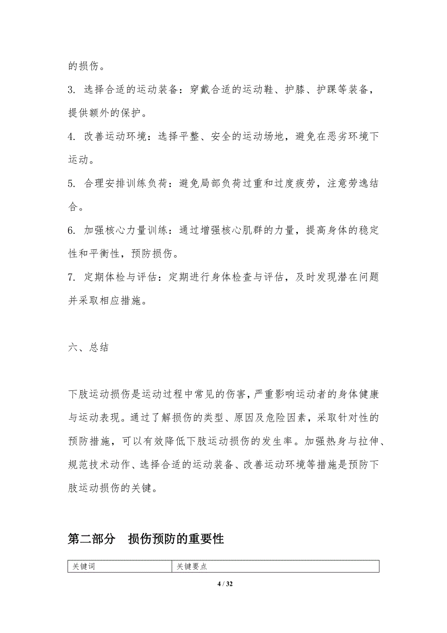 下肢运动损伤预防策略-洞察分析_第4页