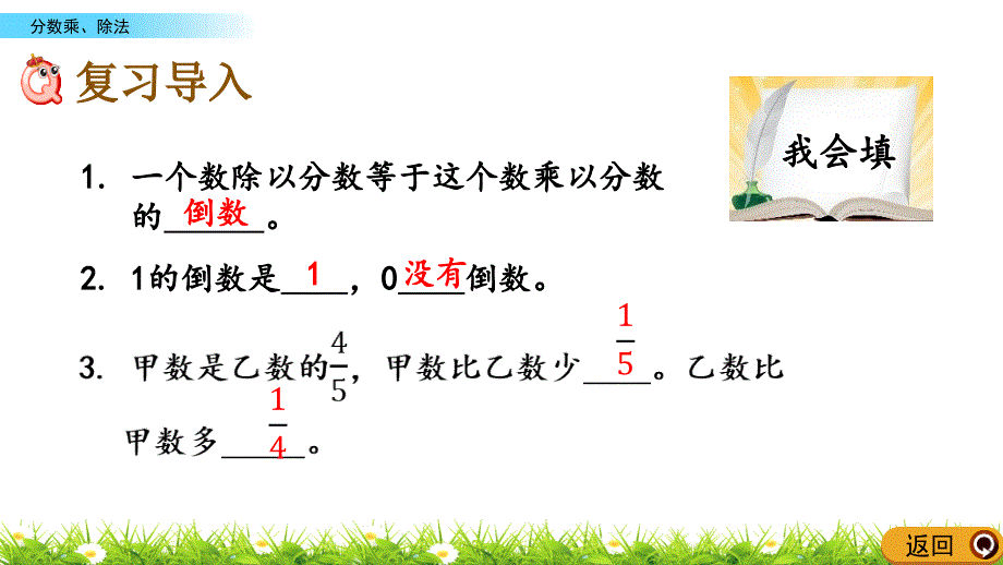 青岛版小学六年级数学上册期末考试复习：z.1 分数乘、除法单元复习教学课件_第2页