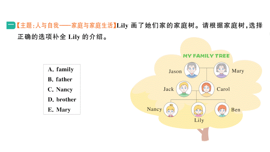 小学英语新湘少版三年级上册Unit 4 大单元·主题阅读训练作业课件2024秋_第2页