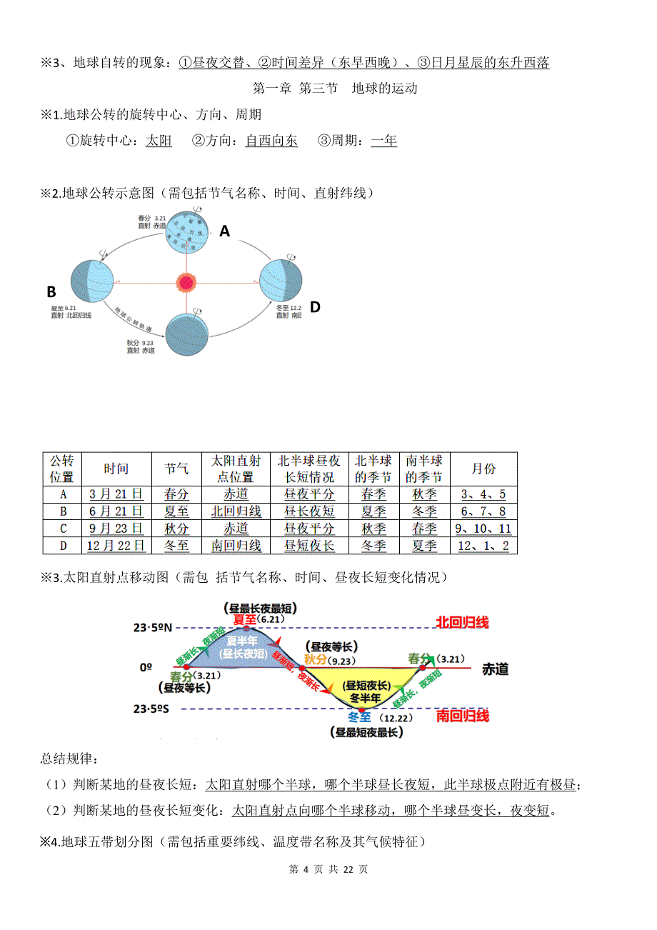 人教版（2024）七年级上册地理期末复习必背知识点提纲_第4页