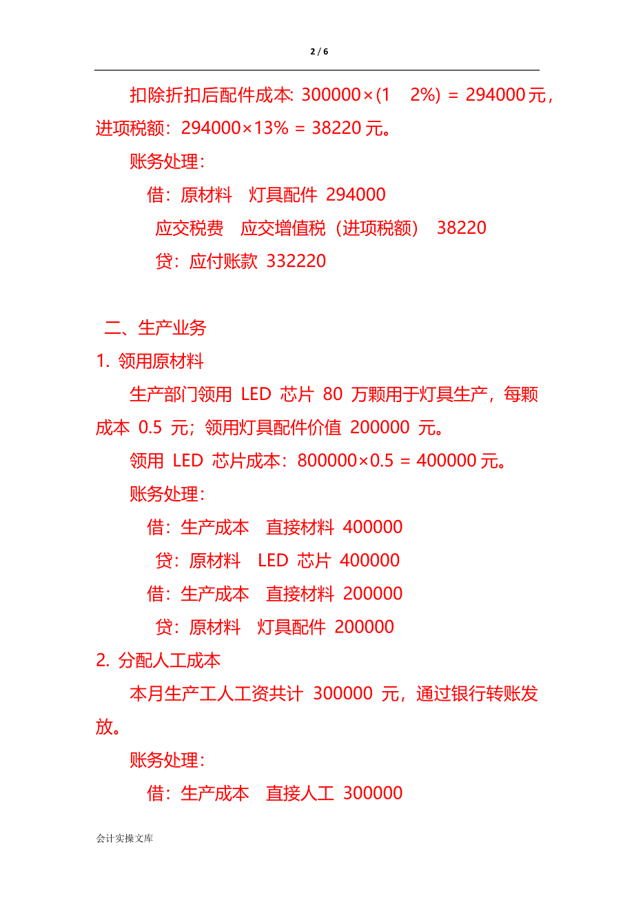 记账实操-照明股份有限公司账务处理示例_第2页