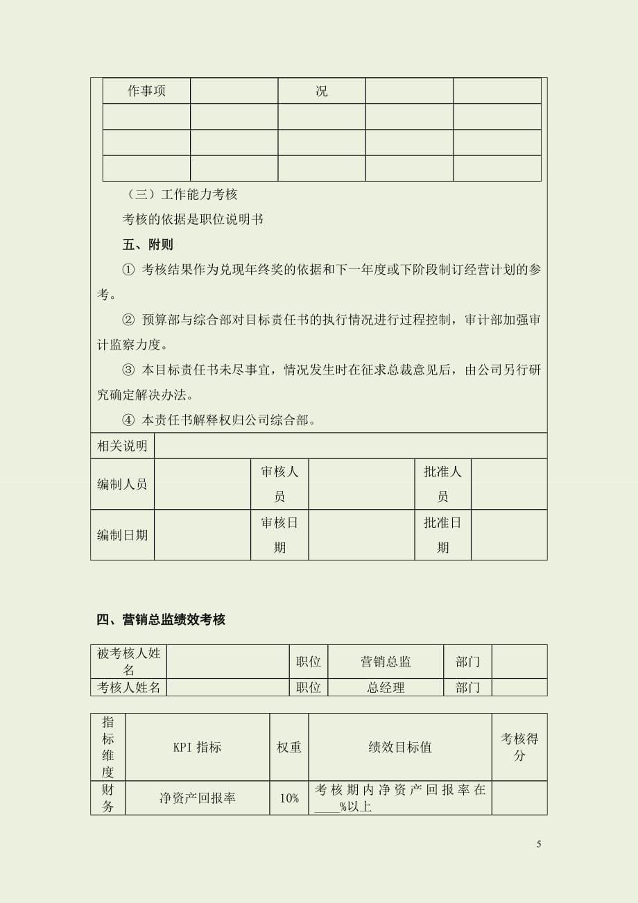 地产集团公司绩效考核体系_第5页