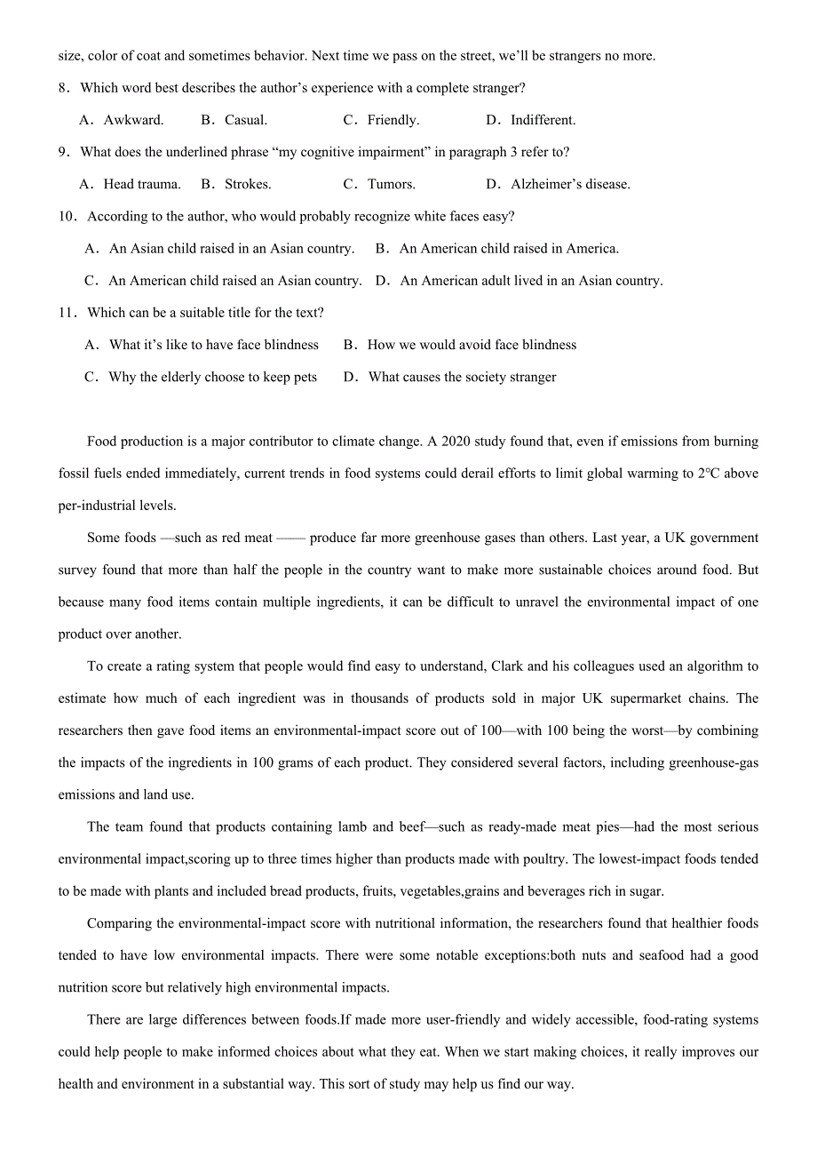 广东省河源市2024-2025学年高三上学期1月期末英语试题_第4页