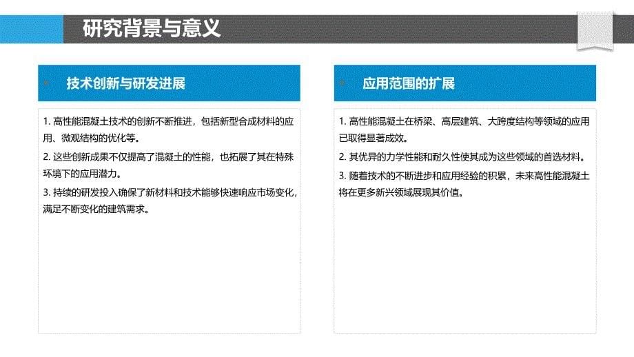 新型高性能混凝土材料的开发与应用-洞察分析_第5页