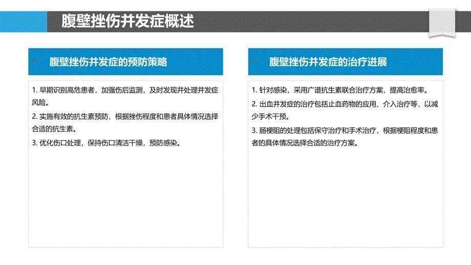 腹壁挫伤并发症预防-洞察分析_第5页