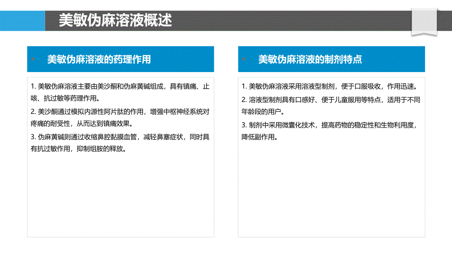 美敏伪麻溶液新型制剂开发-洞察分析_第4页