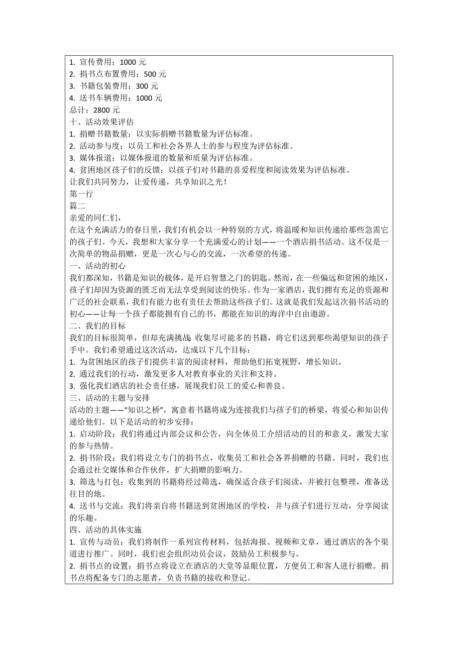 酒店捐书策划书_第2页