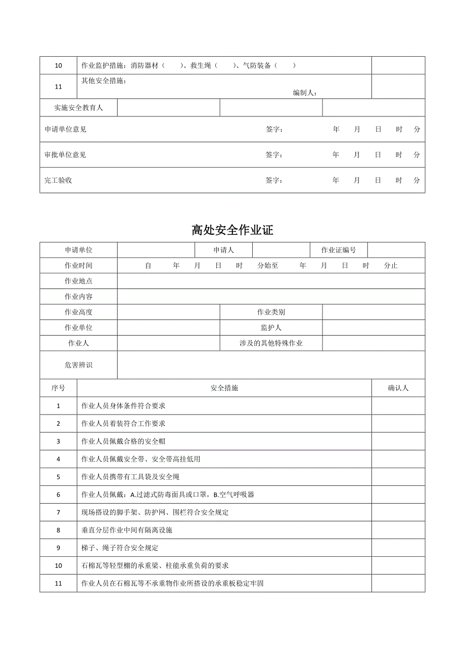 八大高危作业票_第3页