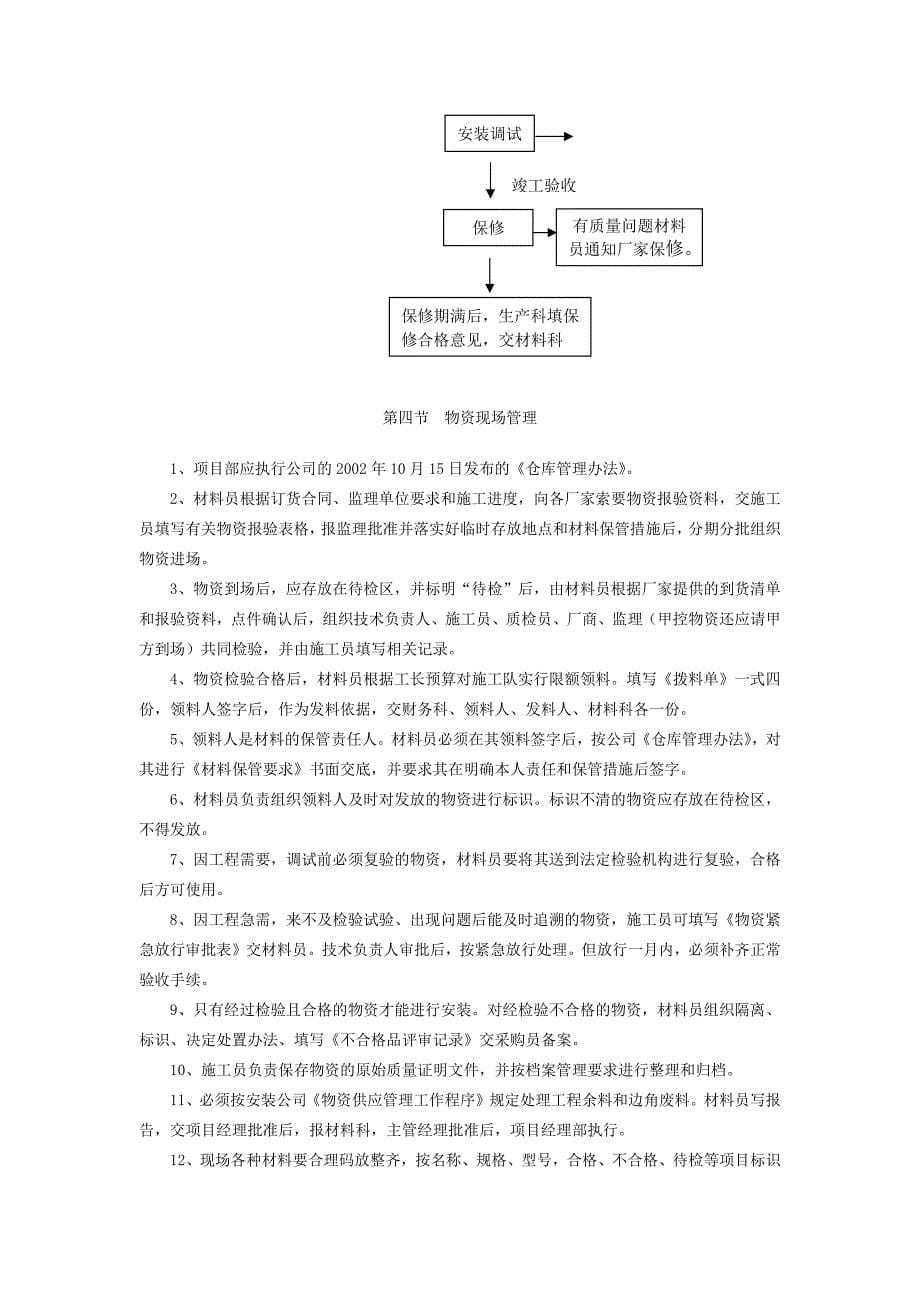 某五星级酒店电气施工物资供应管理_第5页