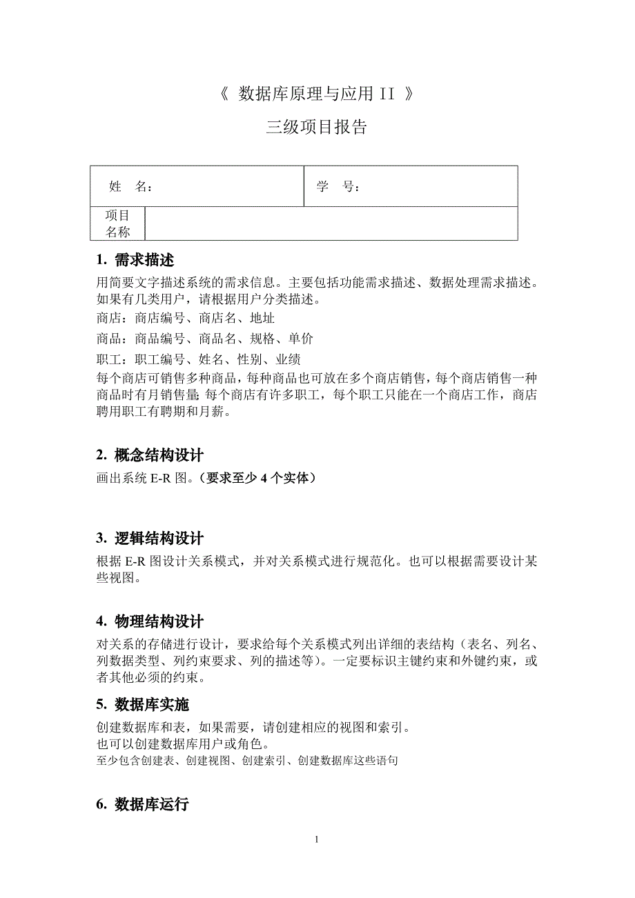 三级项目报告模板模板_第1页