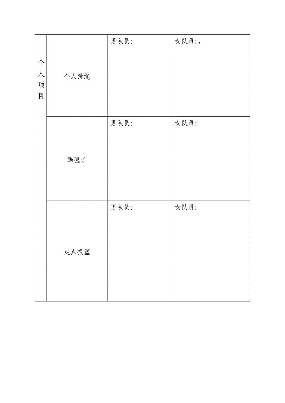 职工趣味运动会报名表_第2页