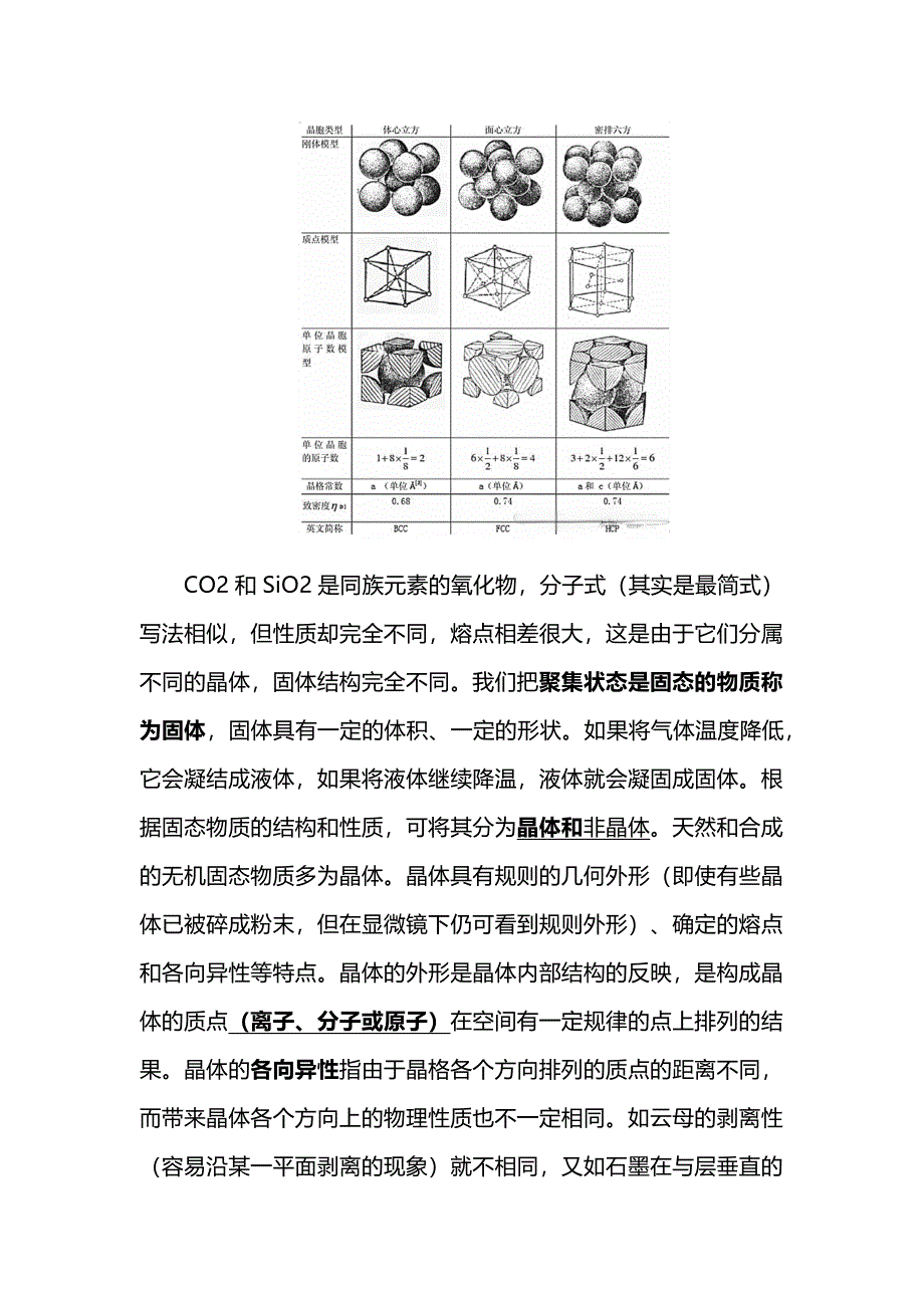 高中化学物质结构性质之晶体知识归纳_第3页