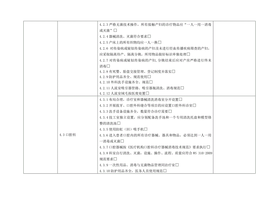 县医院和基层医疗机构医院感染督导检查表和调研表（9个）_第4页