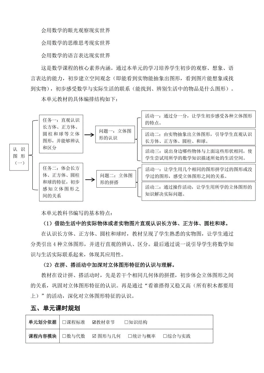 第四单元《认识图形（一）》单元整体设计 人教版数学一上大单元教学_第2页