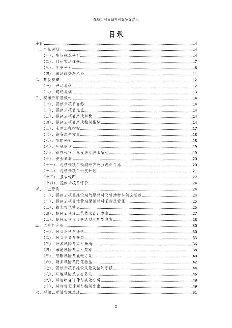 2023年视频云项目招商引资融资方案_第2页