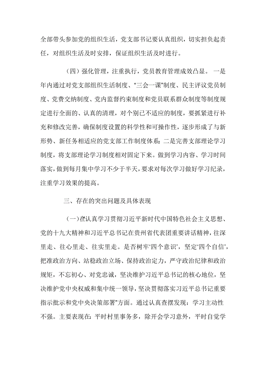 2024年农村党支部班子对照检查材料_第3页