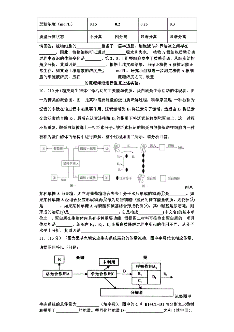湖南省湘南2023年高一生物第一学期期末检测试题含解析_第3页