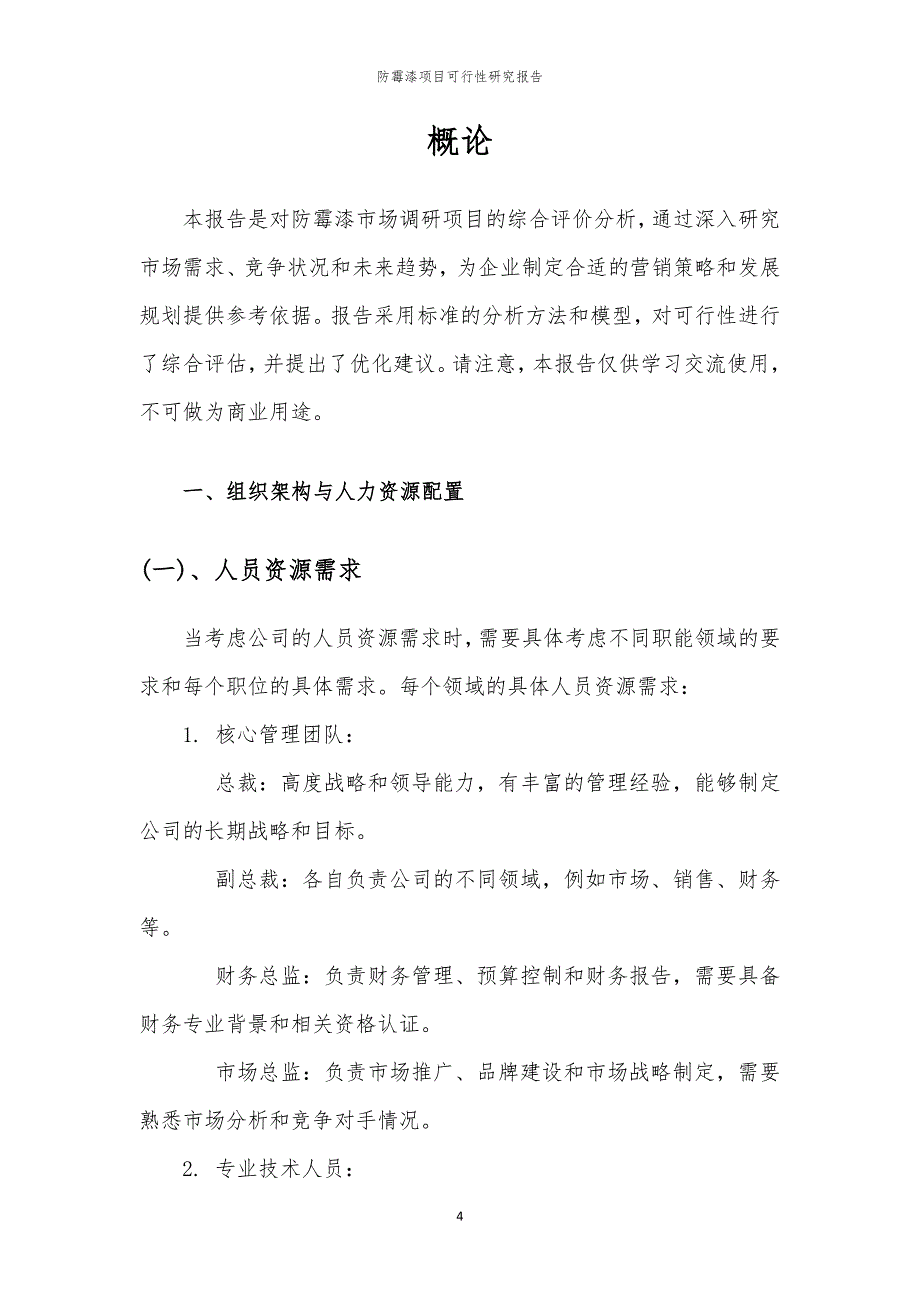 防霉漆项目可行性研究报告_第4页