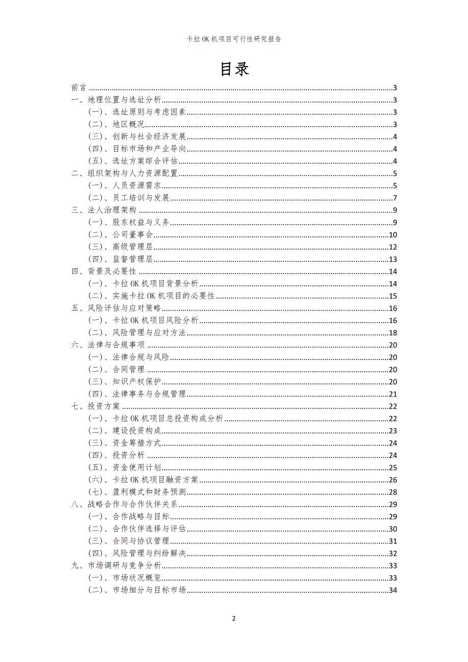 卡拉OK机项目可行性研究报告_第2页