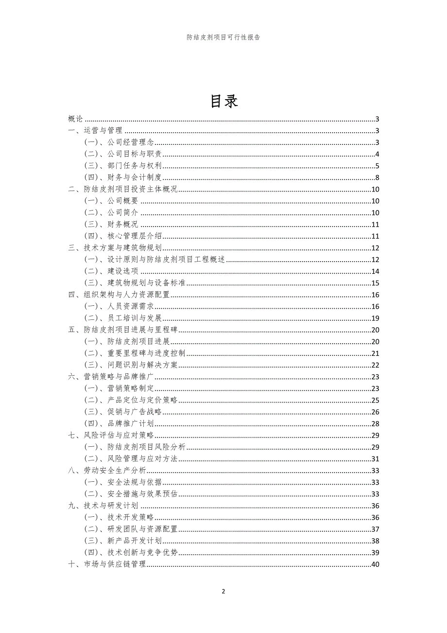 防结皮剂项目可行性报告_第2页