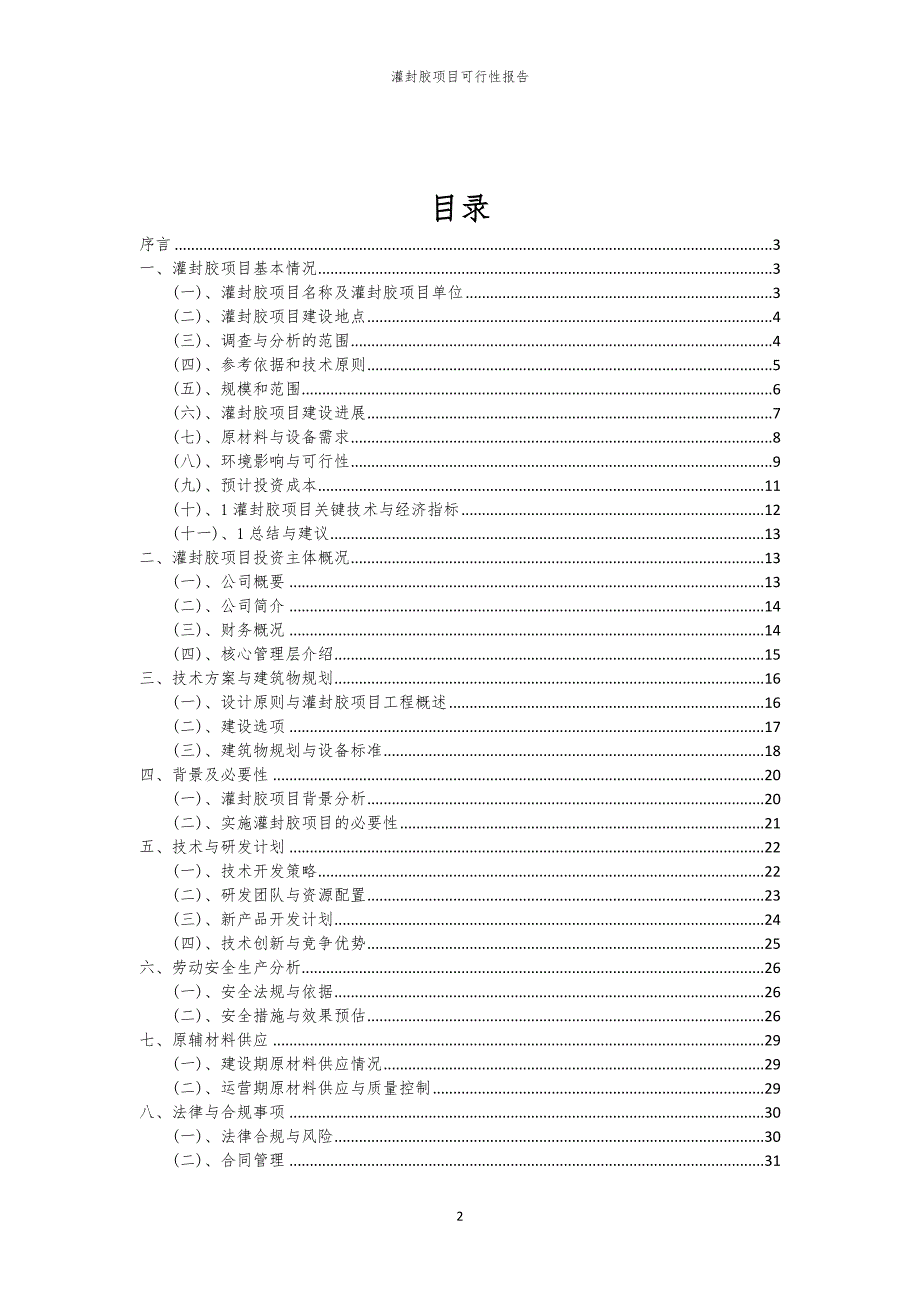 灌封胶项目可行性报告_第2页