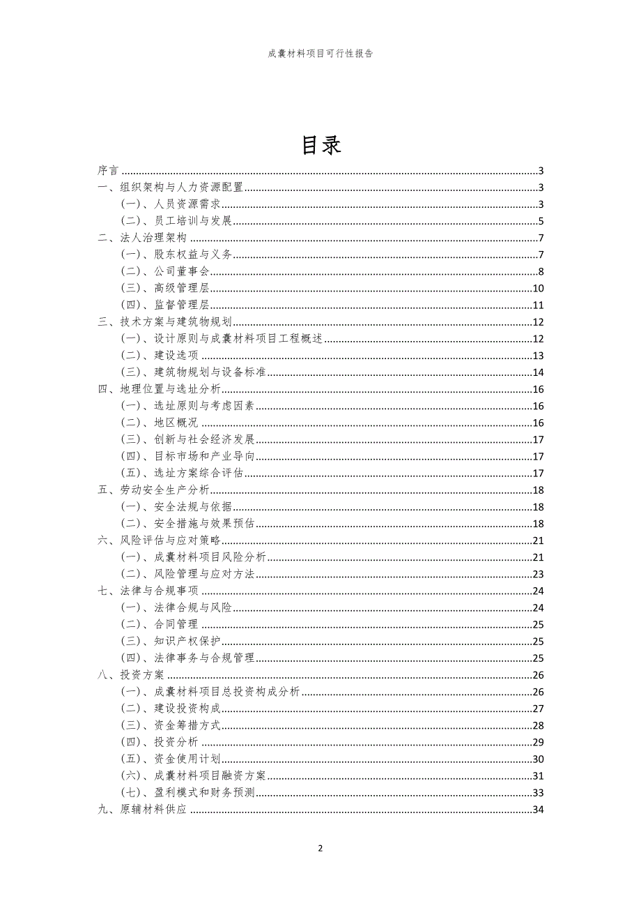 成囊材料项目可行性报告_第2页