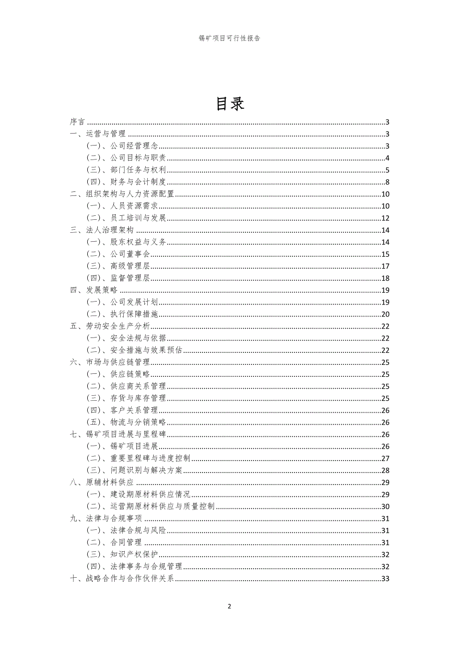 锡矿项目可行性报告_第2页