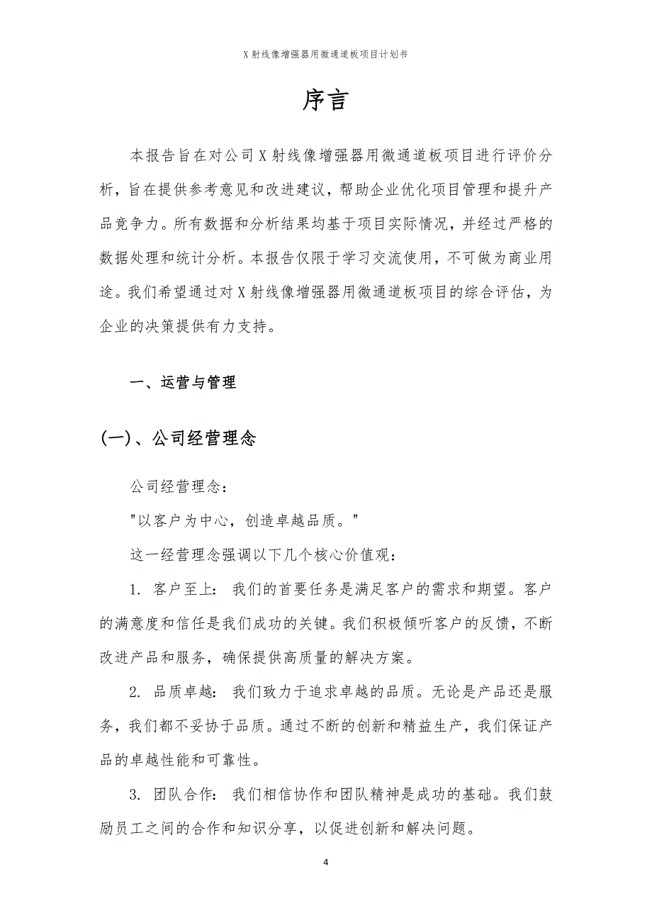 X射线像增强器用微通道板项目计划书_第4页