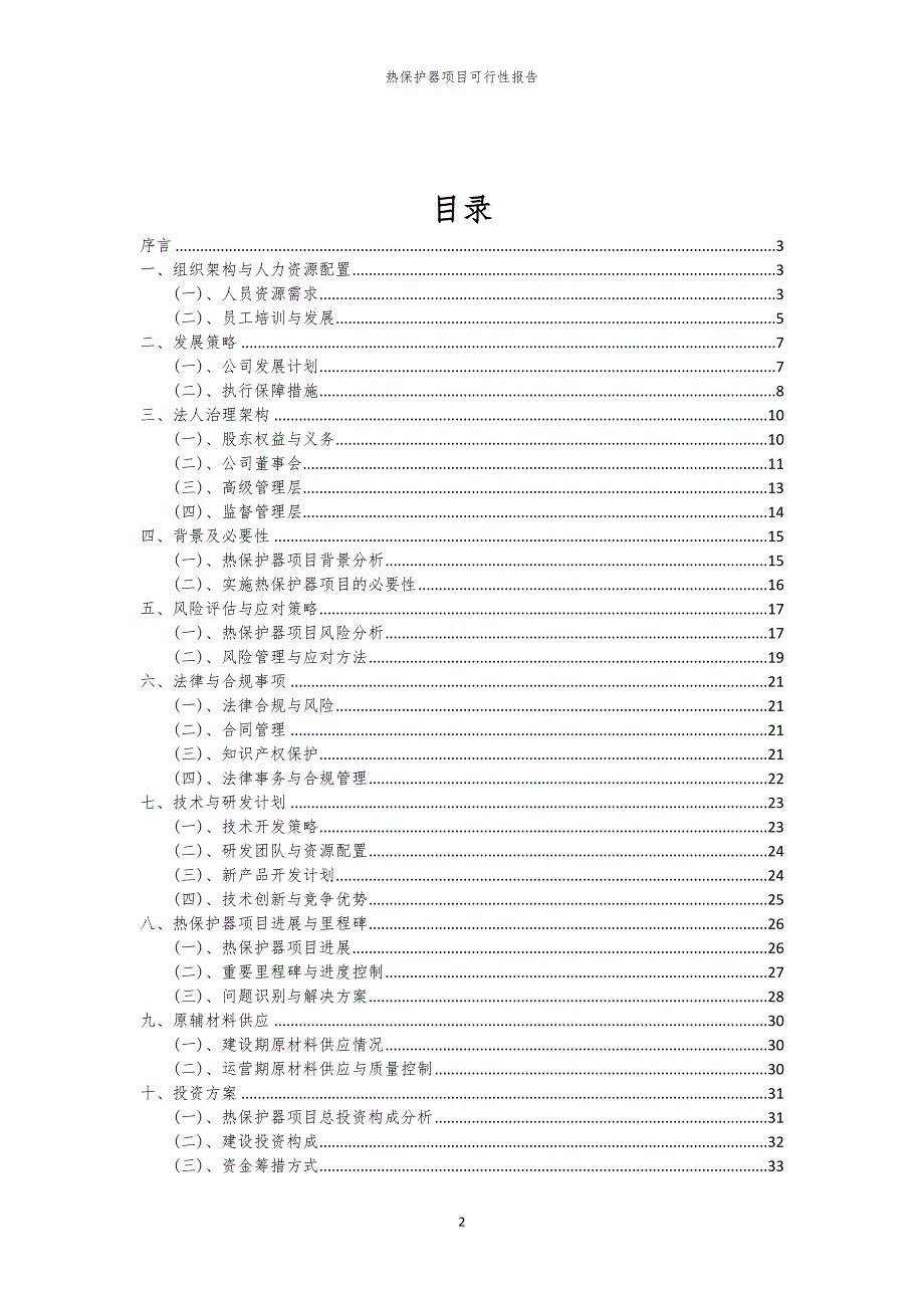 热保护器项目可行性报告_第2页