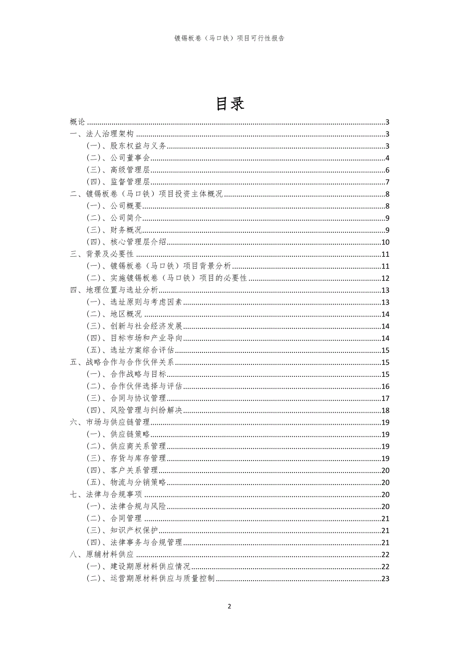 镀锡板卷（马口铁）项目可行性报告_第2页