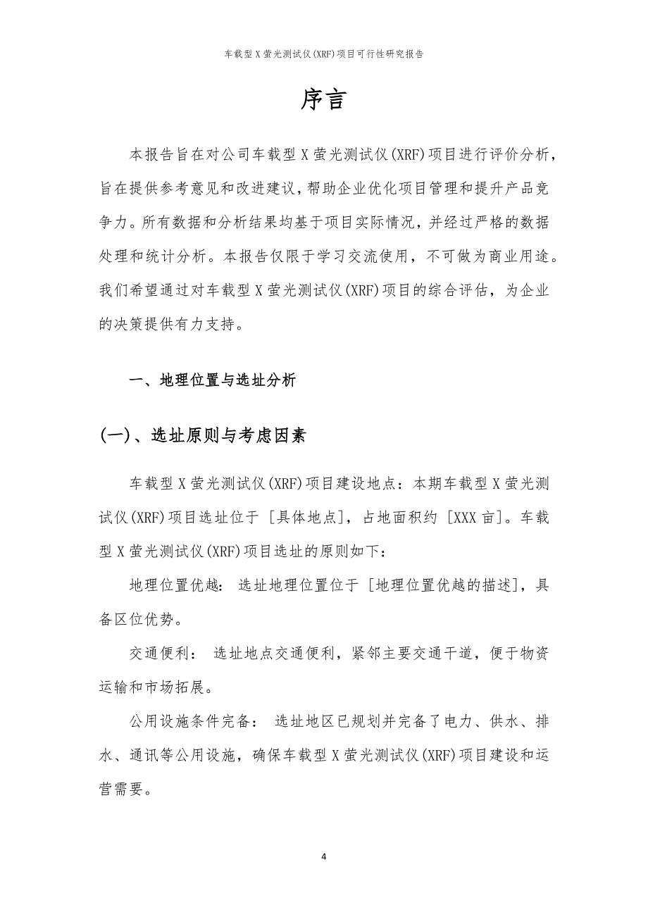 车载型X萤光测试仪(XRF)项目可行性研究报告_第4页