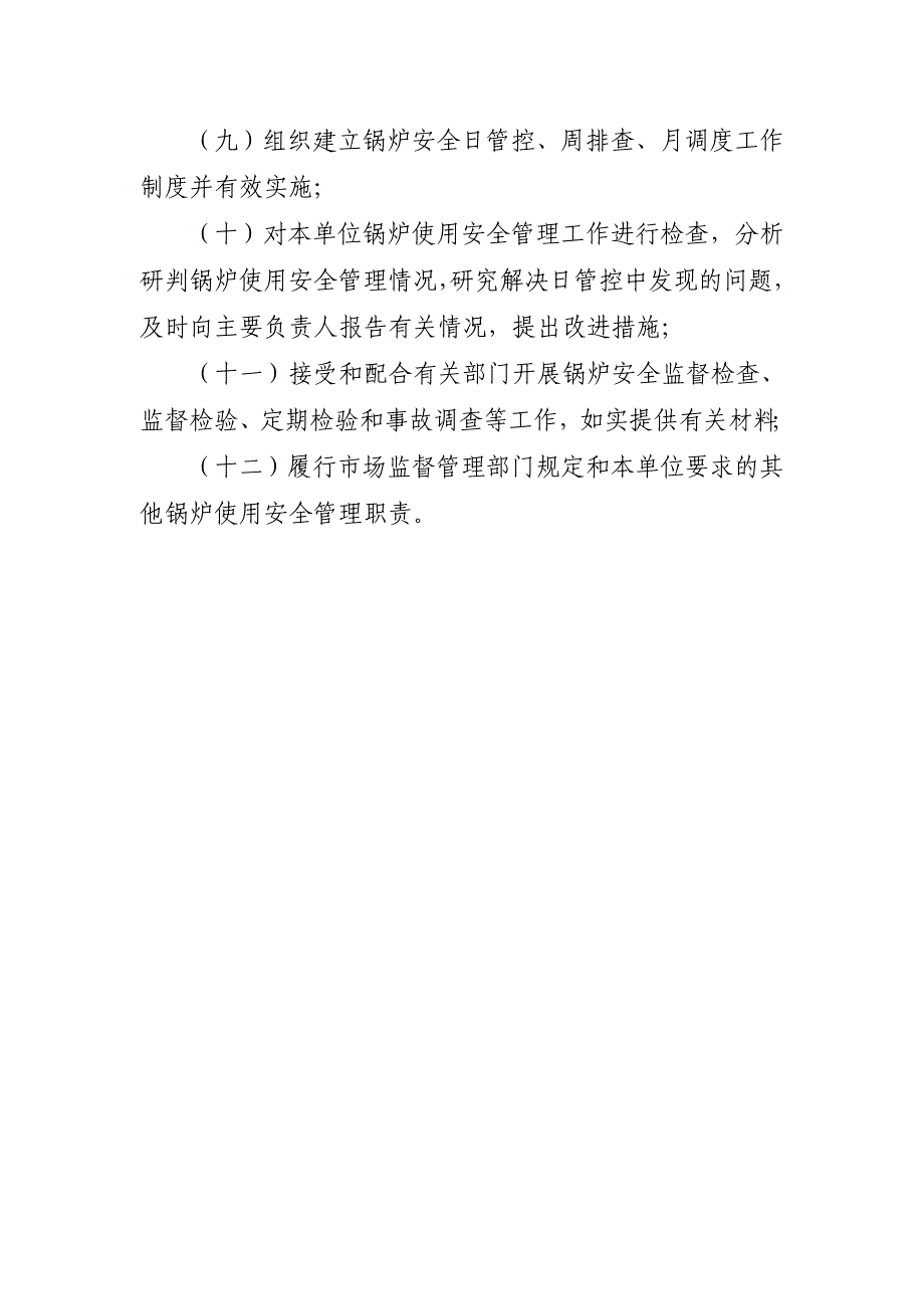 锅炉安全管理职责、风险管控清单及日常管理制度_第3页