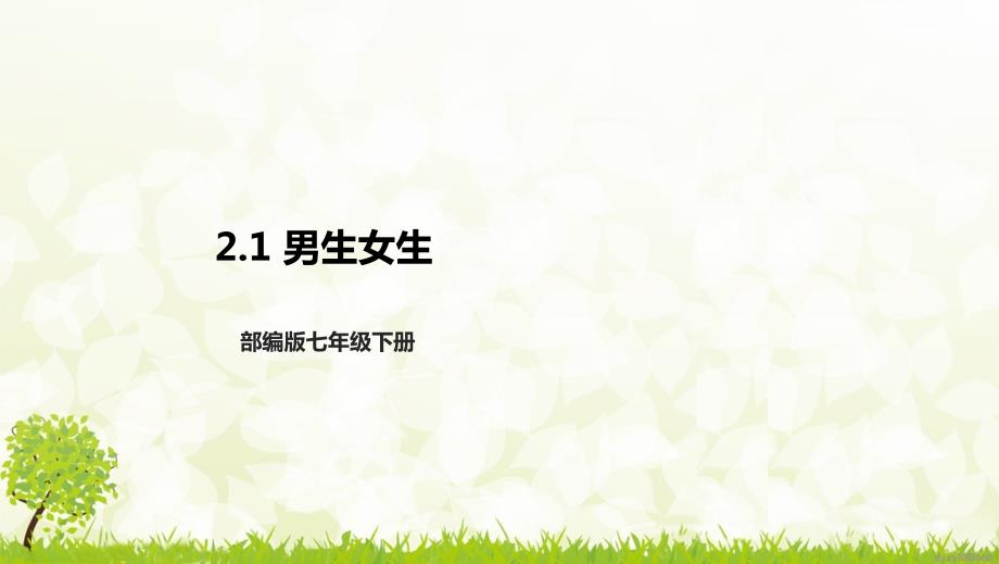 部编版七年级下册道德与法治第一单元2.1《男生女生》课件_第1页