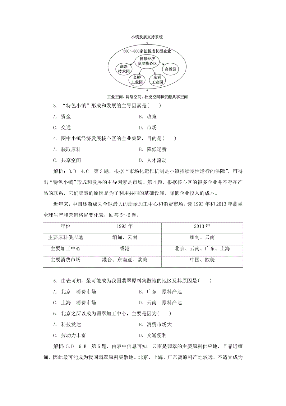 （江苏专用）高考地理二轮复习 专题过关检测（八）工业与产业转移（含解析）-人教高三地理试题_第2页