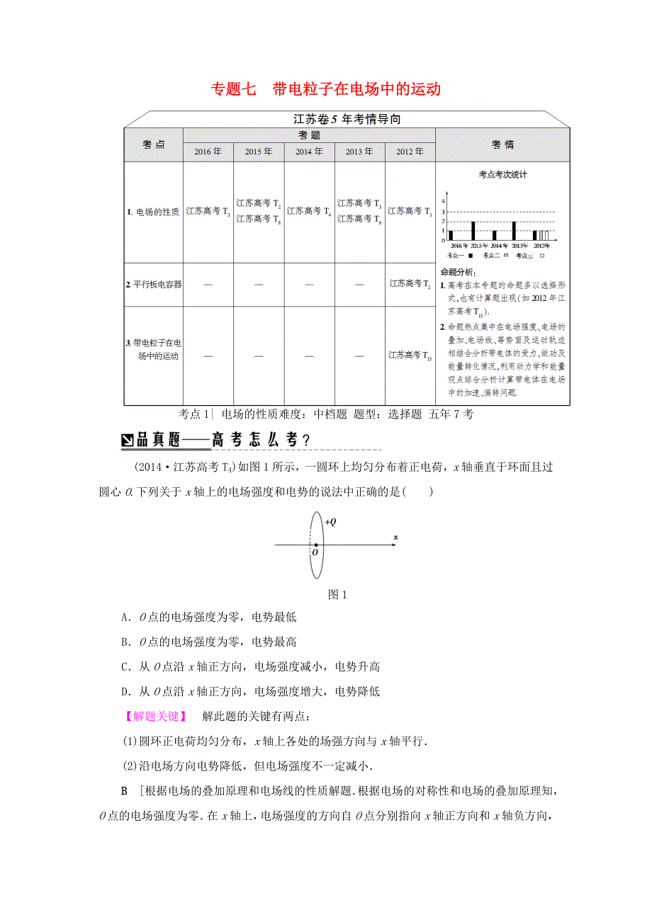 高考物理二轮复习 第1部分 专题突破篇 专题7 带电粒子在电场中的运动讲练-人教版高三物理试题_第1页