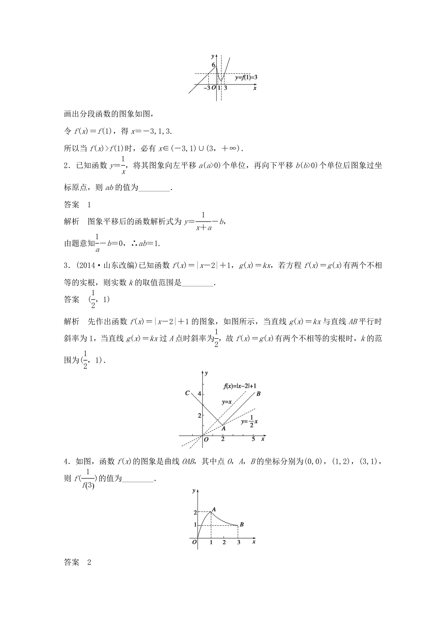 （江苏专用）高考数学 考前三个月 必考题型过关练 第11练 寻图有道破解有方 函数的图象问题 理_第3页