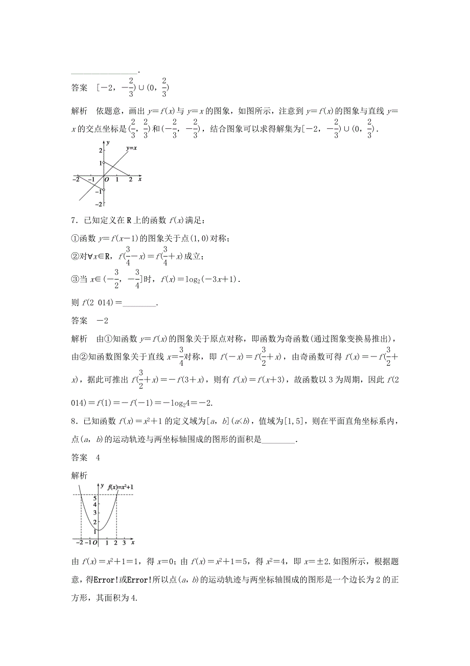 （江苏专用）高考数学二轮复习 专题检测11 寻图有道破解有方-函数的图象问题_第3页