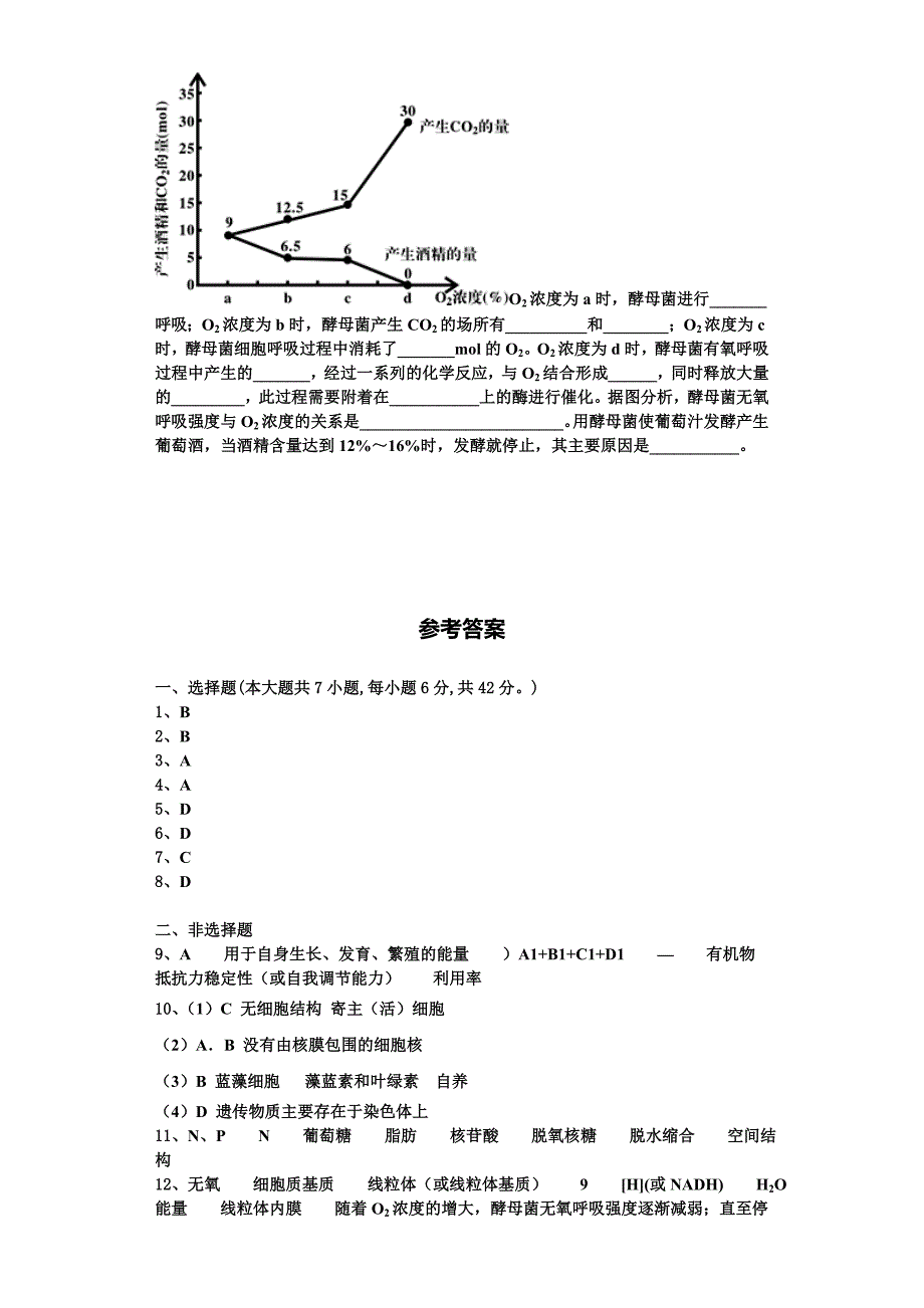 2024届上海市上海师范大学第二附属中学高一生物第一学期期末教学质量检测模拟试题含解析_第4页